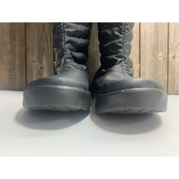 Oofos OOmg Boots Tall Black Shoes Recovery Pull On Nylon Round Toe Womens 9.5 - Picture 5 of 8